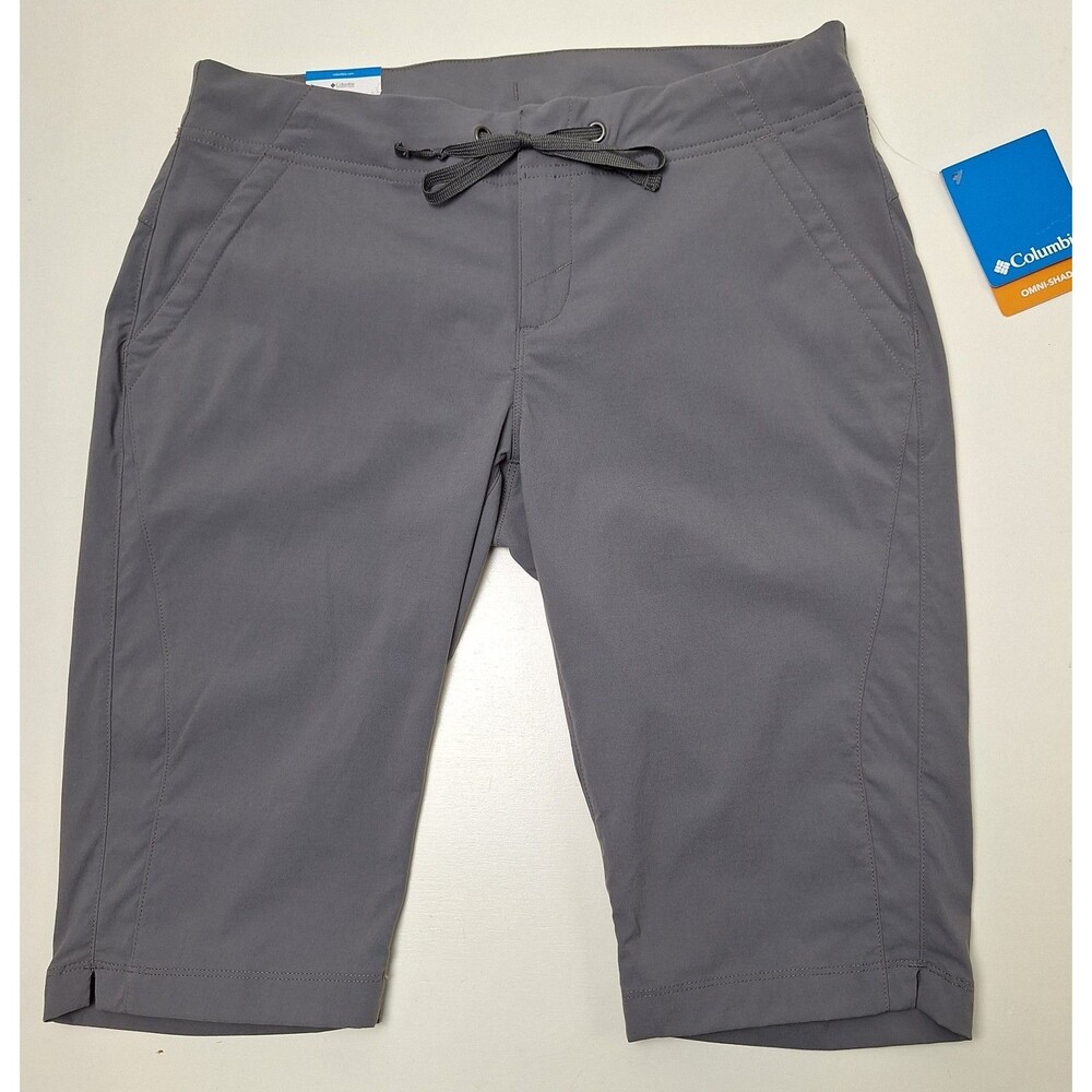 Columbia Omni Shade Anytime Long Shorts Heather Gray Active Fit Women's 6 Short